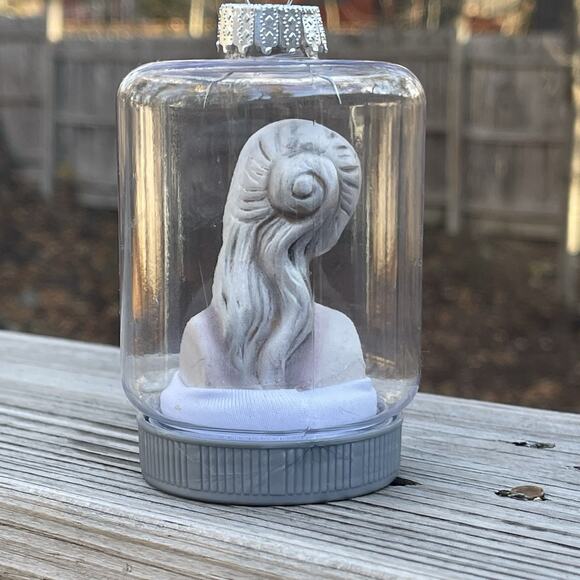 OOAK Creepy Odd Haunted Ghost Doll Head Gothic Christmas Decor Tree Ornament - Picture 6 of 7